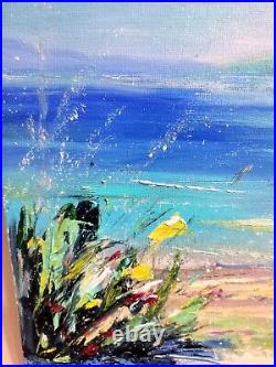 Oil painting Original Seascape Artwork 10x12 Handmade painting