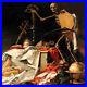 Oil-painting-Skeleton-frame-The-god-of-death-holding-Coffin-casket-Sickle-art-01-tt