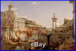 Oil painting Thomas cole The Course of the Empire The Consummation cityscape