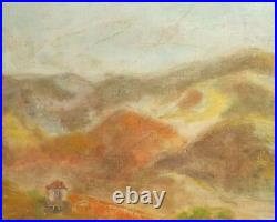 Oil painting expressionist mountain landscape