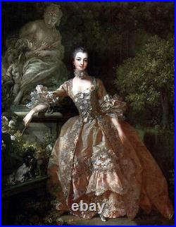 Oil painting francois boucher Female Portrait of Madame de Pompadour in view36