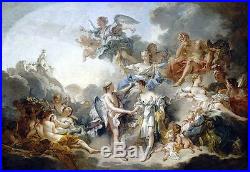 Oil painting francois boucher Marriage and Love & angels in Heaven canvas 36