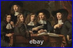 Oil painting handpainted on canvas-The officers of the Amsterdam Surgeons Guild