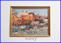 Oil painting will be dark Ukrainian painter Canvas Framed original winterscape