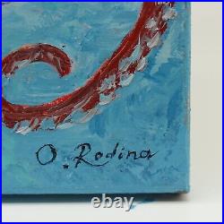 Oils Art Painting Octopus Oil painting Original Decor Canvas Signed octopus art