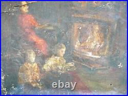 Old Antique Vintage oil painting America Americana