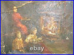 Old Antique Vintage oil painting America Americana