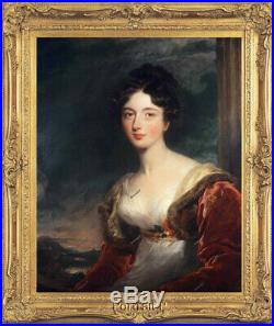 Old Master Art Antique Portrait of Lady Thomas Lawrence Oil Painting 30x40