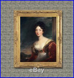 Old Master Art Antique Portrait of Lady Thomas Lawrence Oil Painting 30x40