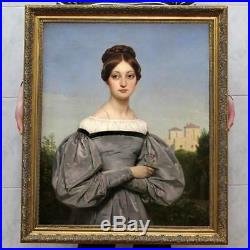Old Master-Art Portrait Antique Oil Painting girl Noblewoman on canvas 30x40