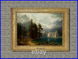Old Master Art Vintage Landscape Waterfall Oil Painting Canvas Unframed 30x40