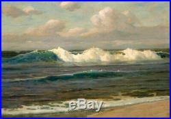 Old Master Art Vintage Ocean Seascape Oil Painting Realistic on Canvas 24x36