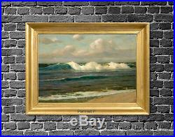 Old Master Art Vintage Ocean Seascape Oil Painting on Canvas Unframed 24x36