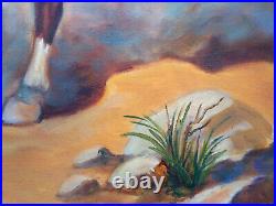 Orientalist painting Moroccan men hunting in oil painting on canvas handpainted