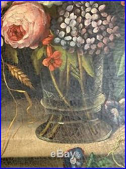 Original Antique MASTER 17th DUTCH Flemish FLOWER OIL PAINTING Flower Still Life