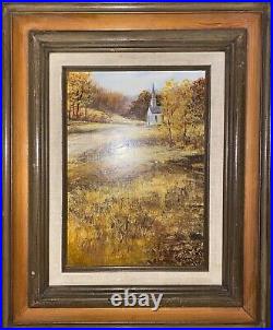 Original Oil Landscape Framed Painting Signed By Artist 18x21