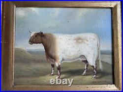 Original Oil On Canvas Painting Of A Cow Signed Van Webber