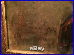Original Oil On Canvas by ZUNIGA, painting in wood /gild frame- Mexican Women