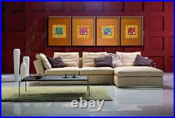 Original Oil Painting Abstract Large Modern Canvas Art Signed framed Wall Jewels