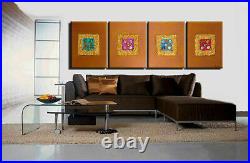 Original Oil Painting Abstract Large Modern Canvas Art Signed framed Wall Jewels