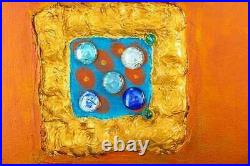 Original Oil Painting Abstract Large Modern Canvas Art Signed framed Wall Jewels