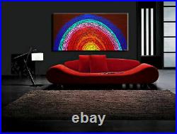 Original Oil Painting Abstract New Art Modern Canvas wall Gold Light Deco Gift