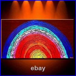 Original Oil Painting Abstract New Art Modern Canvas wall Gold Light Deco Gift