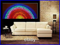 Original Oil Painting Abstract New Art Modern Canvas wall Gold Light Deco Gift