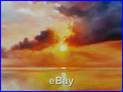 Original Oil Painting, Dazzle, LARGE 100cm x 50cm, Canvas, Sunset, Landscape