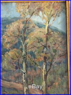 Original Oil Painting Impressionist Landscape Artist Signed RE Cooley 21x29