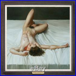 Original Oil Painting art young Male nude on canvas 30x30