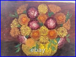 Original Oil Painting on Canvas Signed Maxine Olin Maxo Floral Bouquet