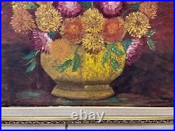 Original Oil Painting on Canvas Signed Maxine Olin Maxo Floral Bouquet