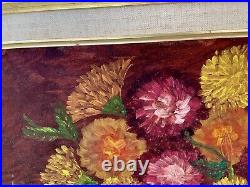 Original Oil Painting on Canvas Signed Maxine Olin Maxo Floral Bouquet