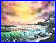 Original-Signed-and-Dated-Seascape-Oil-Painting-Art-16x20-Canvas-Bob-Ross-Style-01-qhet