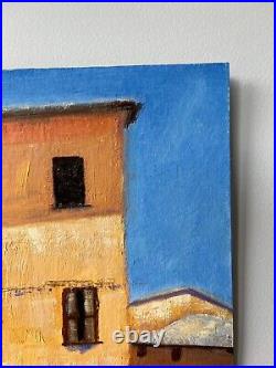 Original oil painting City Monfalcone 12 in x 12 in