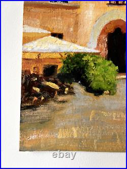 Original oil painting City Monfalcone 12 in x 12 in