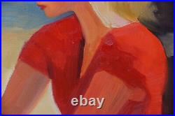 Original oil painting portrait At the seaside 15,715,7 inches for a gift