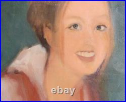 Original realist oil painting girl portrait