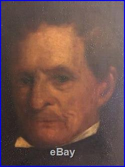 Original18th/19th Century Antique Oil On Canvas Portrait Of Important Gentleman