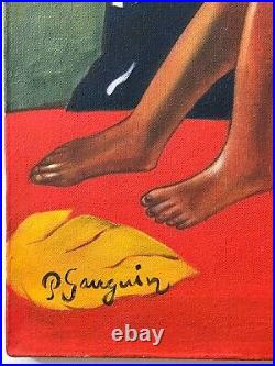 PAUL GAUGUIN painting Oil on canvas signed and stamped (50 x 70 cm)