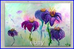 PBJ Flowers in the Mist 24x36 Original Oil Painting on Stretched Canvas 1/1