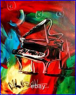 PIANO Abstract Modern CANVAS Original Oil Painting h7RETH