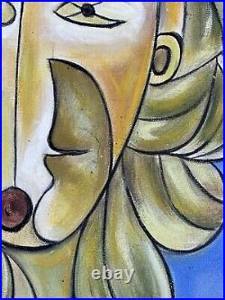 Pablo Picasso (Handmade) Oil on canvas painting signed and stamped Framed