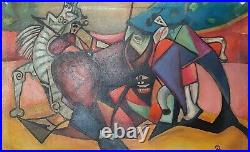 Pablo picasso oil on canvas painting signed Not frame