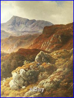 Paul Weber (American/German 1823-1916) huge original Oil on Canvas Painting 1859