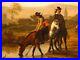 Perfact-oil-painting-handpainted-on-canvastwo-men-riding-on-horses-NO3079-01-btp