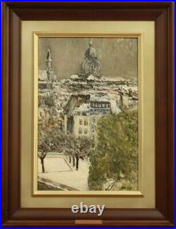 Philippe Bergerat Original Oil on Canvas Painting The Pantheon Signed Framed