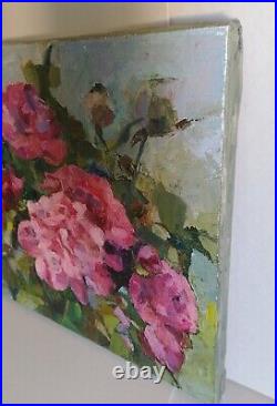 Piones Canvas Oil Painting On Canvas Original Signed Artwork Ukraine