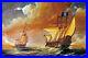 Pirate-Ship-Caribbean-Sea-1800-s-Cannon-Battle-24X36-Oil-Painting-STRETCHED-01-vem